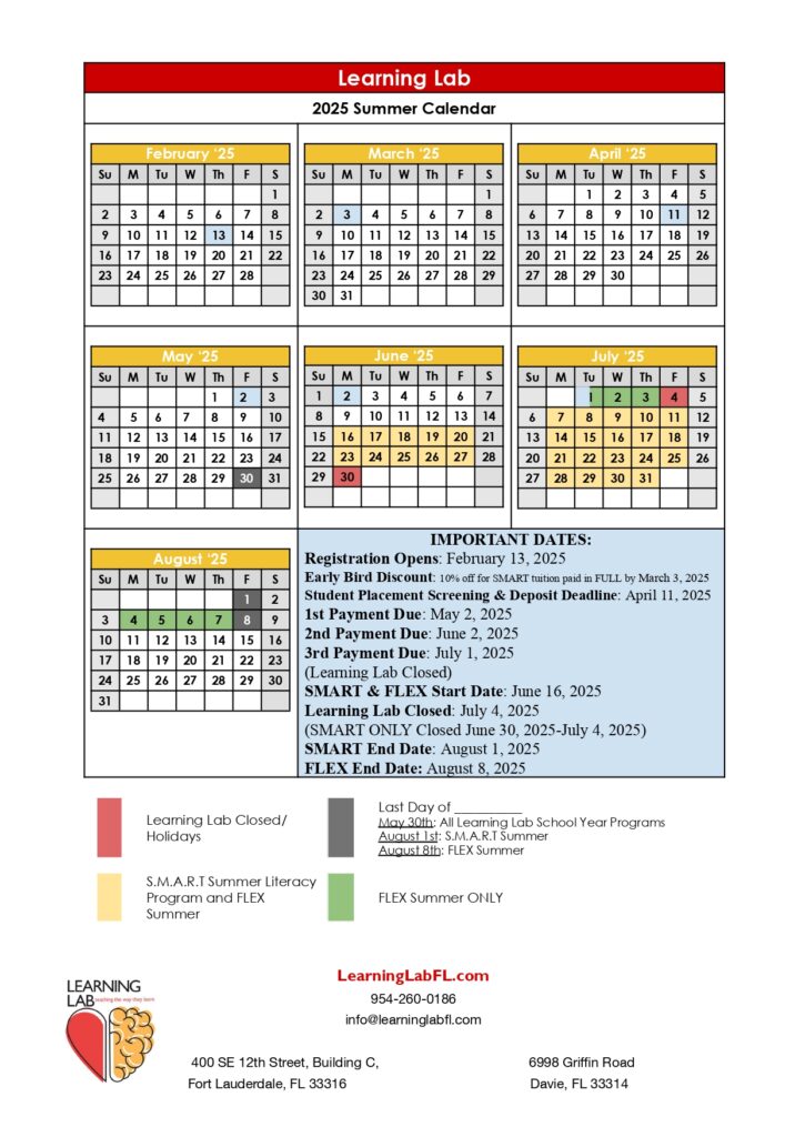 Summer Calendar